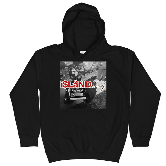 B3rry Big Wheel Red Islandary FMLY Kids Hoodie