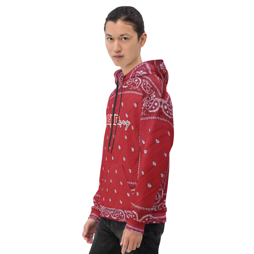 Red Paisley Unisex Hoodie LFS