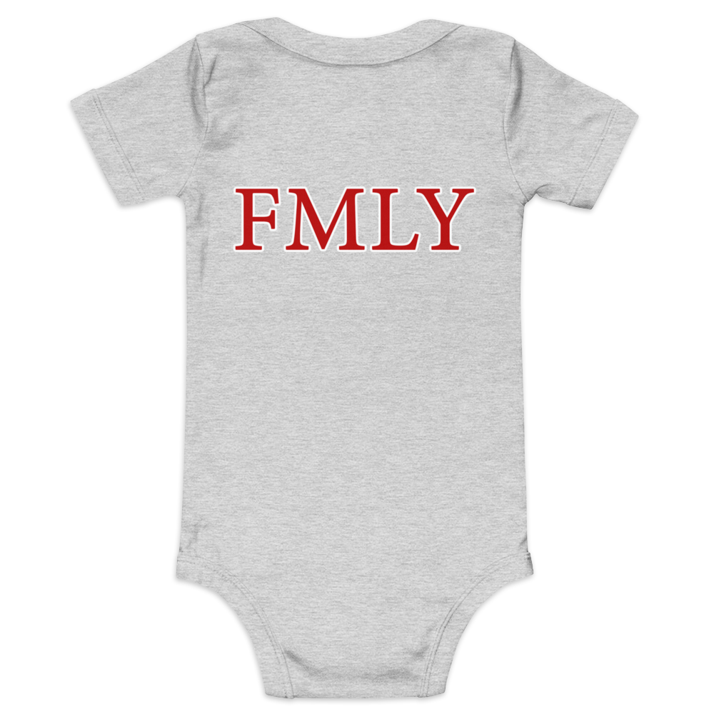 Baby B3rry Red Islandary FMLY Baby short sleeve one piece