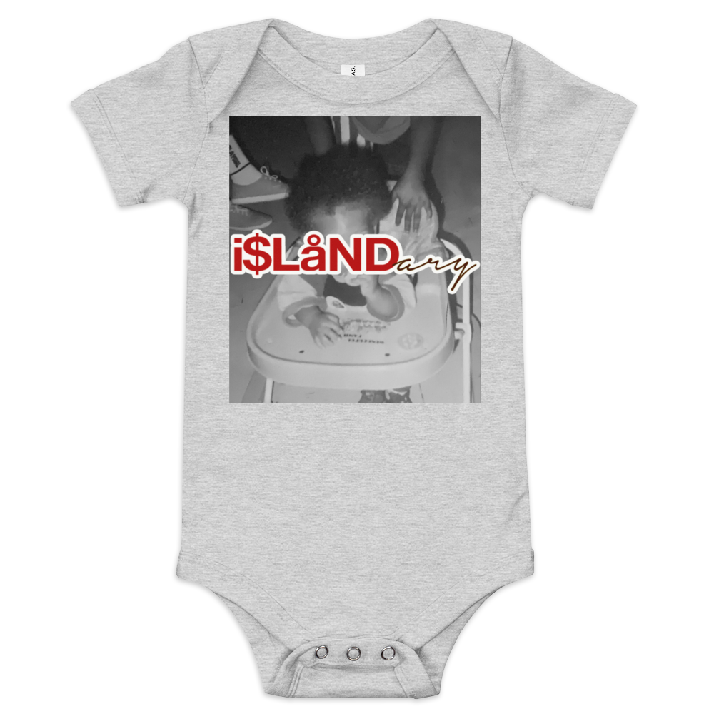 Baby B3rry Red Islandary FMLY Baby short sleeve one piece