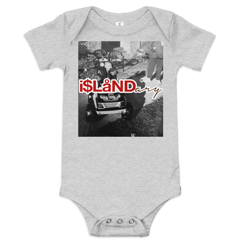 B3rry Big Wheel Red Islandary FMLY Baby short sleeve one piece