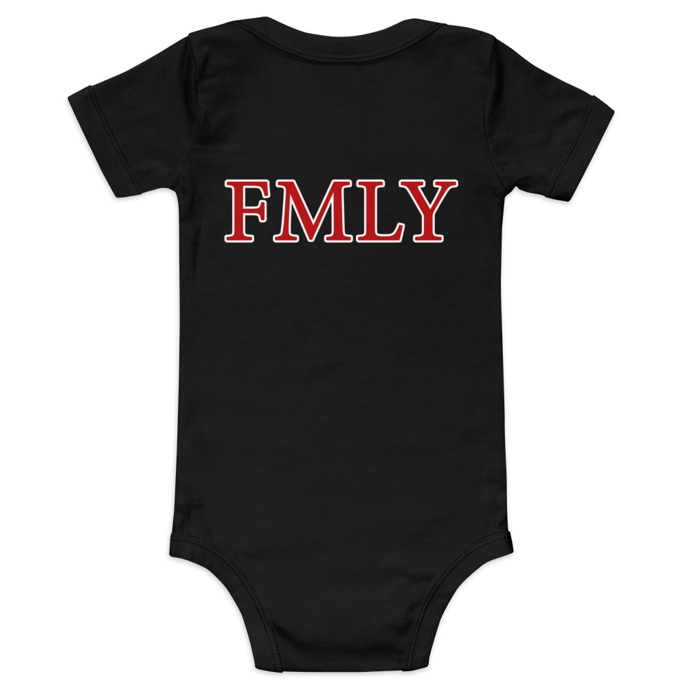 Baby B3rry Red Islandary FMLY Baby short sleeve one piece