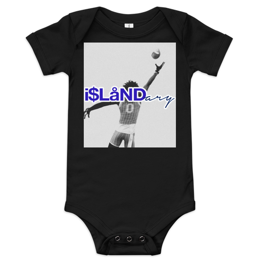 Ground 0 Blue Islandary FMLY Baby short sleeve one piece