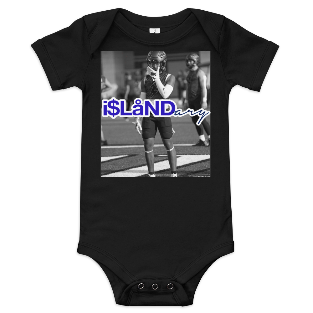 ZP Supercharged Blue Islandary FMLY Baby short sleeve one piece