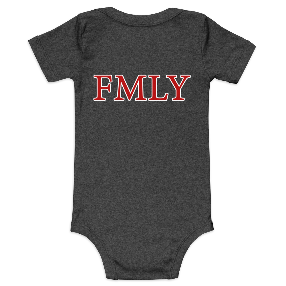 Baby B3rry Red Islandary FMLY Baby short sleeve one piece