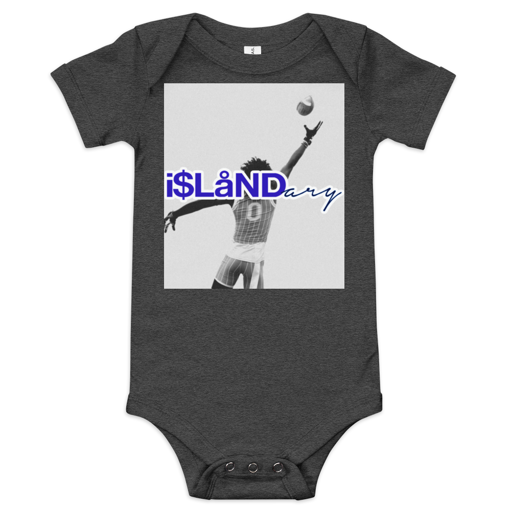 Ground 0 Blue Islandary FMLY Baby short sleeve one piece