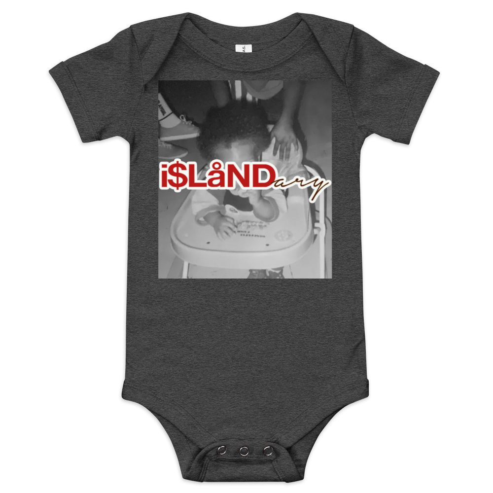 Baby B3rry Red Islandary FMLY Baby short sleeve one piece