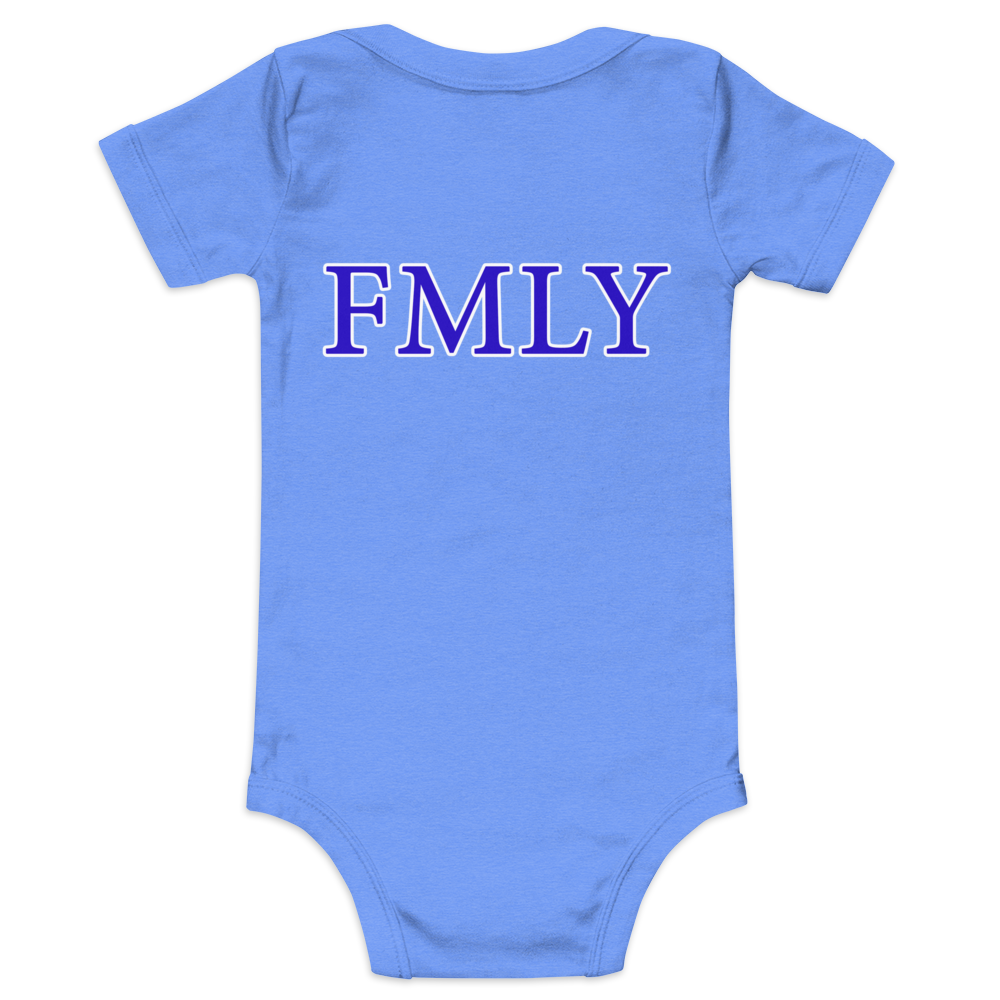 Nightlife Blue Islandary FMLY Baby short sleeve one piece