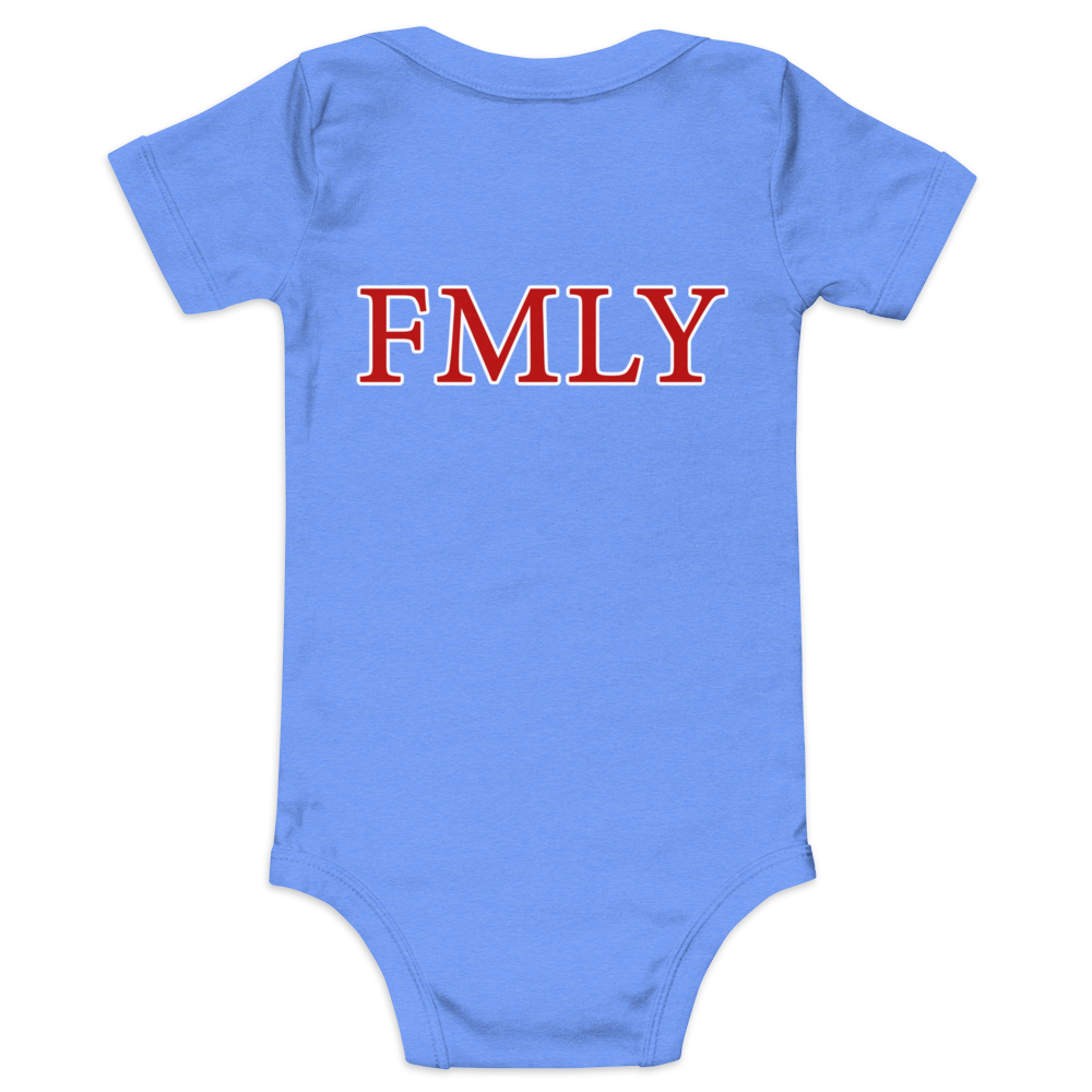 Baby B3rry Red Islandary FMLY Baby short sleeve one piece