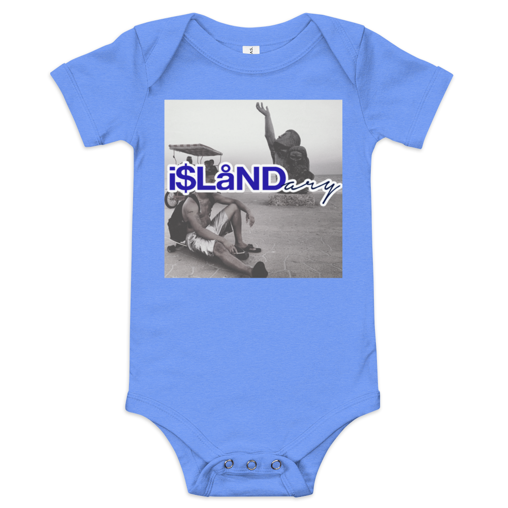 Seawall Blue Islandary FMLY Baby short sleeve one piece