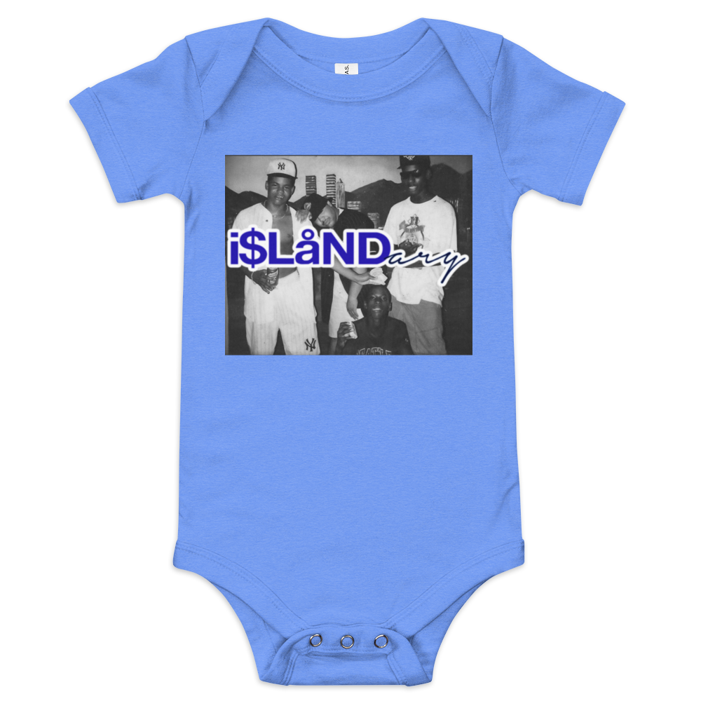 Nightlife Blue Islandary FMLY Baby short sleeve one piece