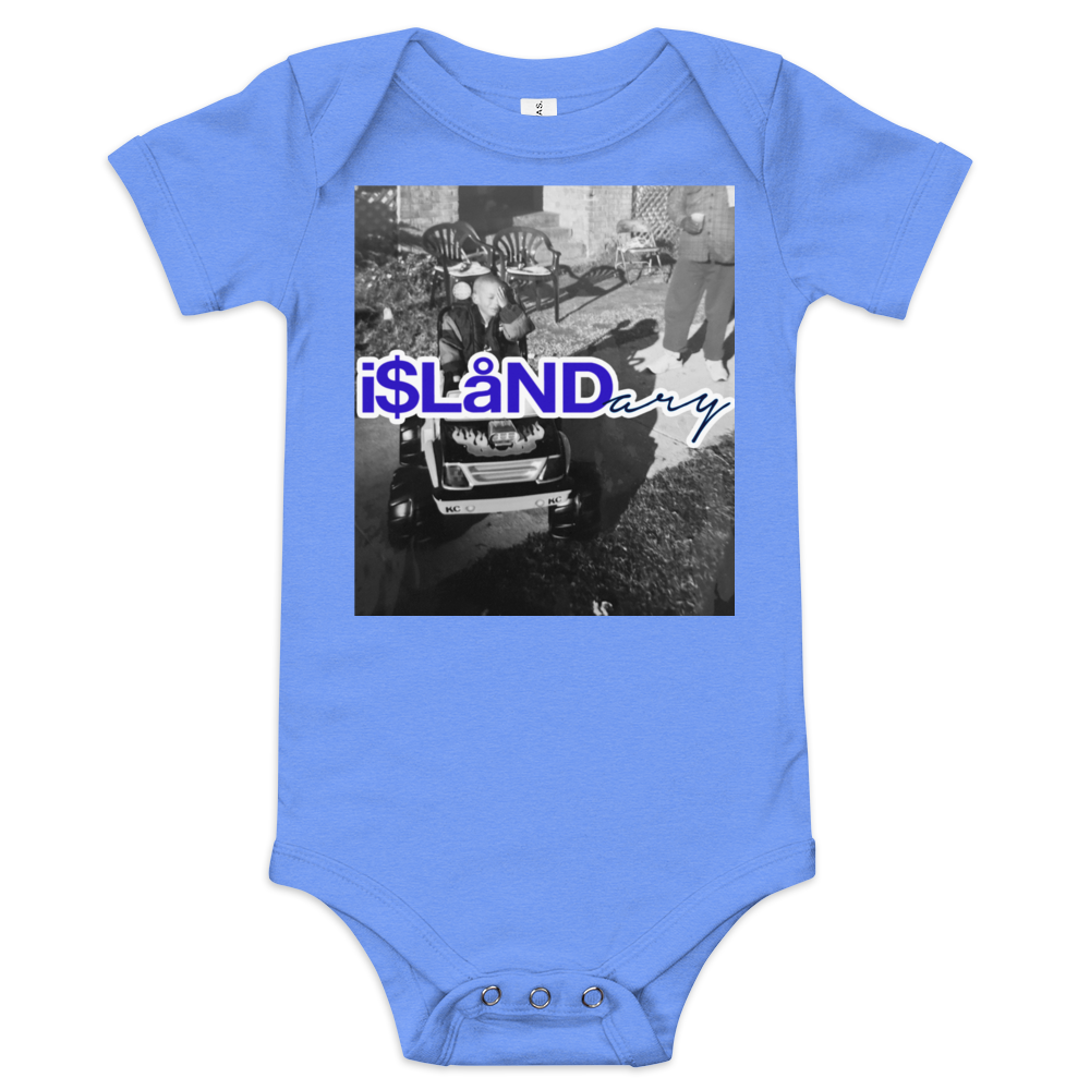 B3rry Big Wheel Blue Islandary FMLY Baby short sleeve one piece