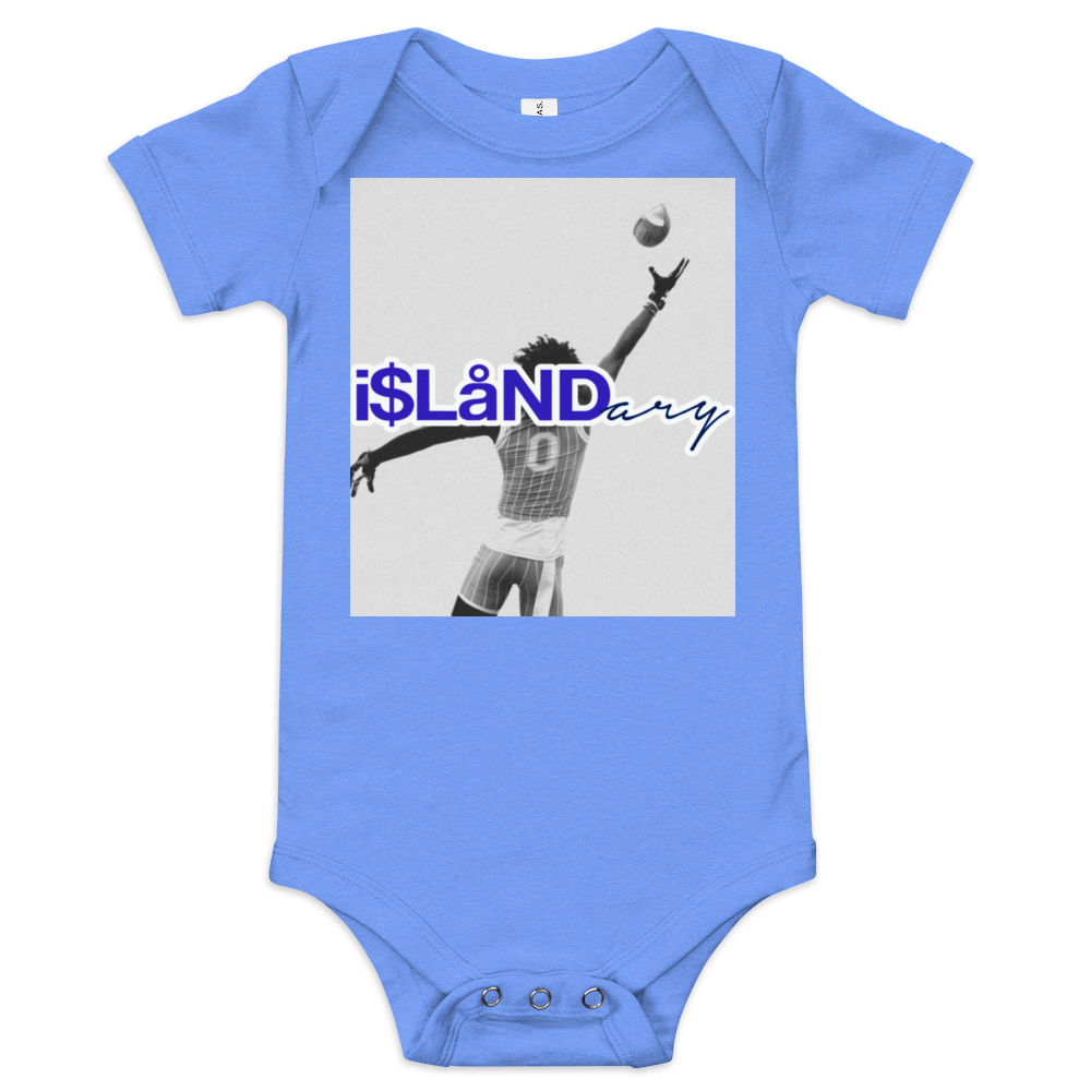 Ground 0 Blue Islandary FMLY Baby short sleeve one piece