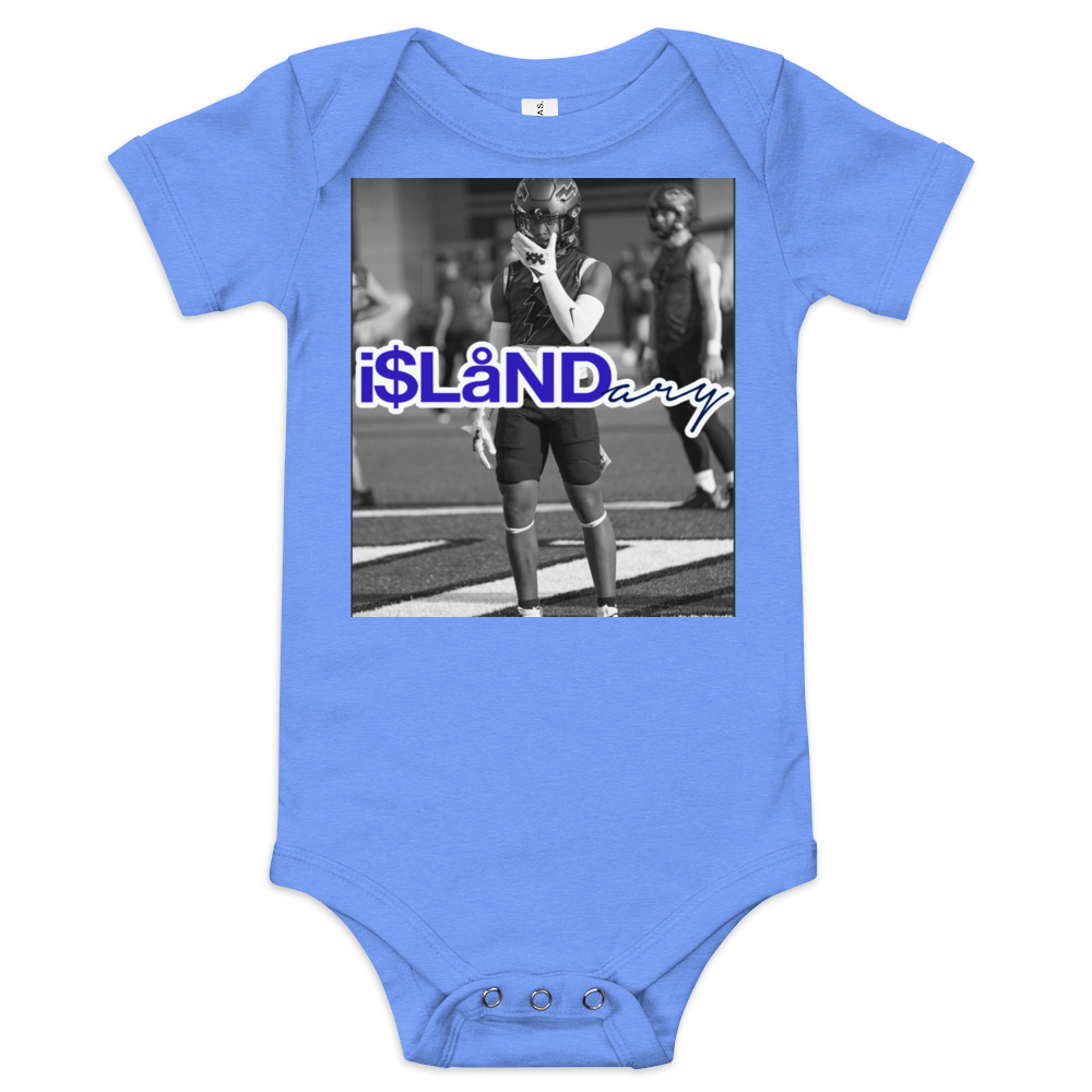 ZP Supercharged Blue Islandary FMLY Baby short sleeve one piece