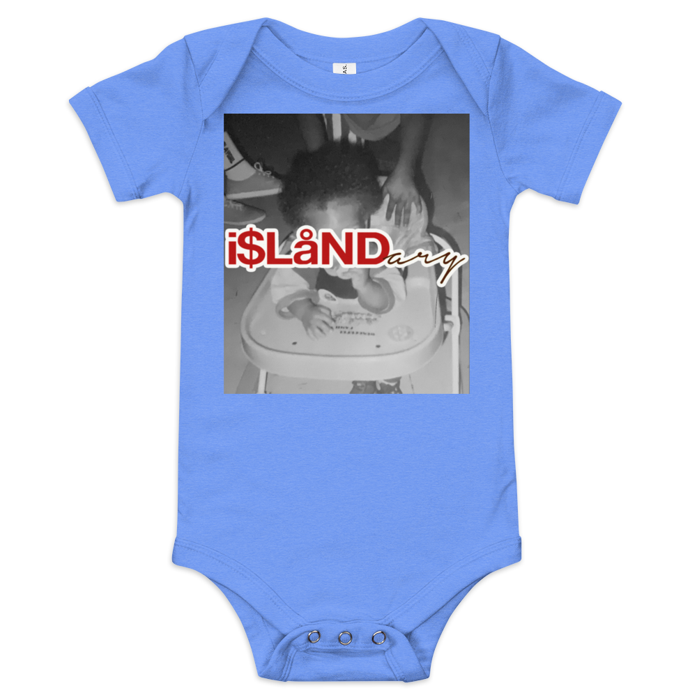 Baby B3rry Red Islandary FMLY Baby short sleeve one piece