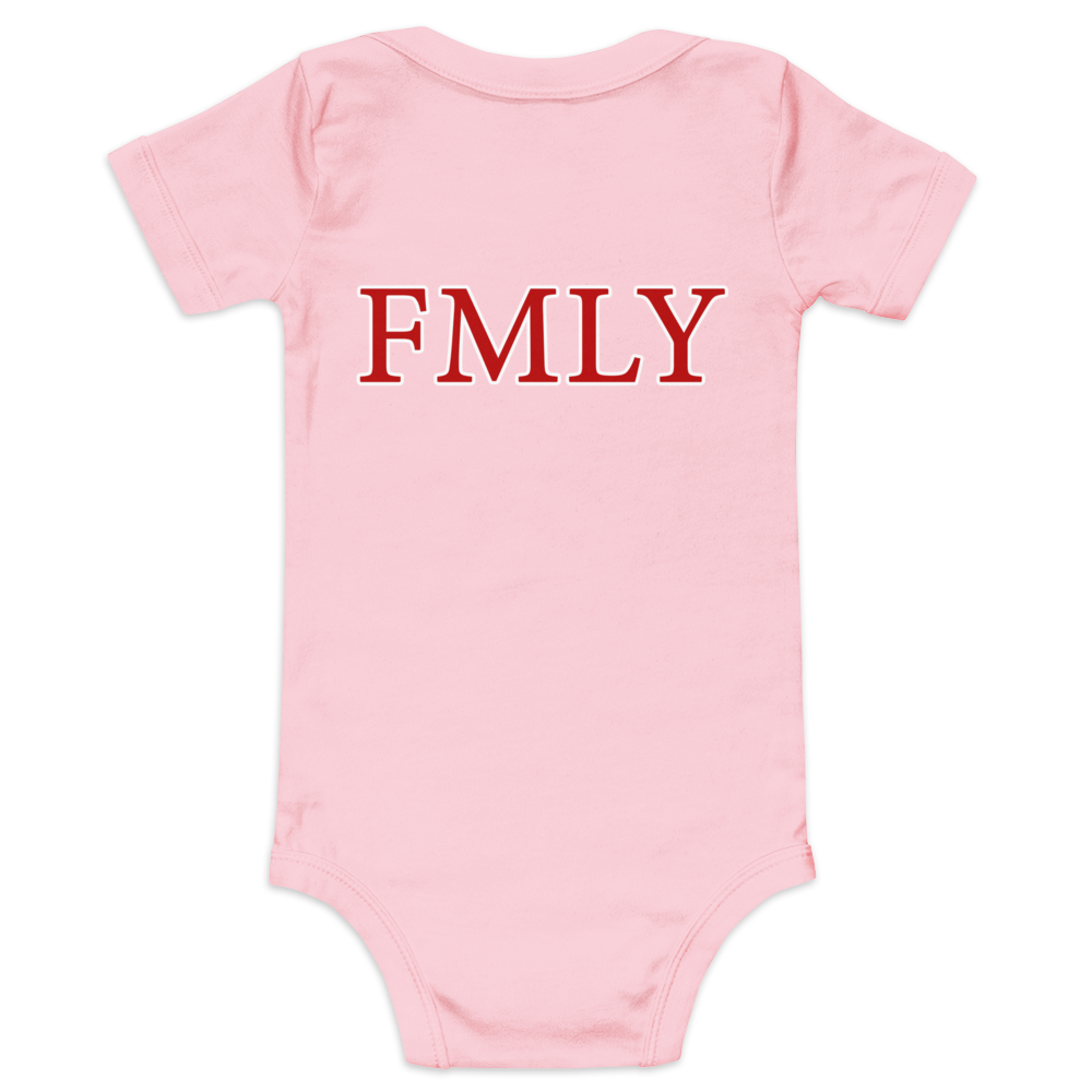 B3rry Big Wheel Red Islandary FMLY Baby short sleeve one piece