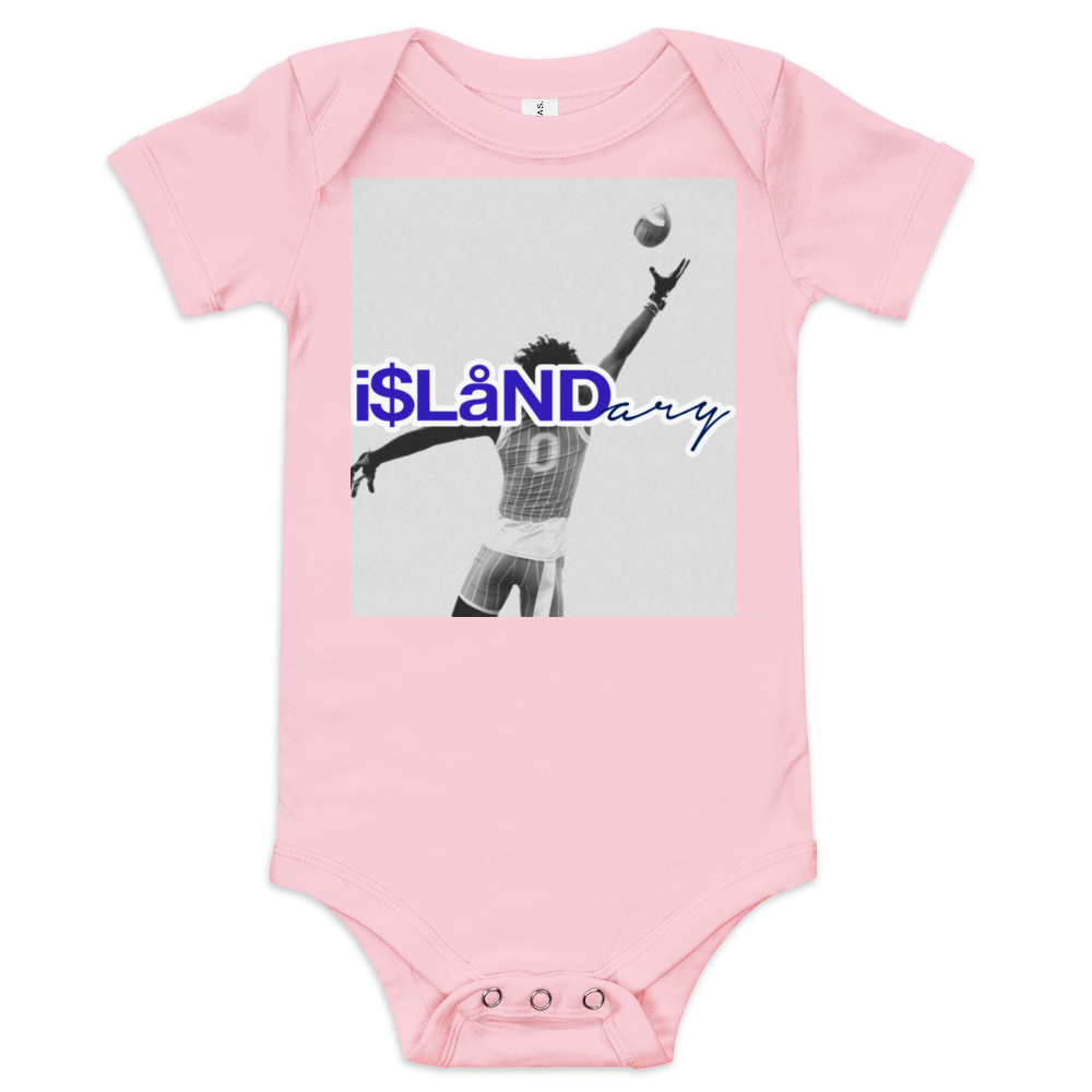 Ground 0 Blue Islandary FMLY Baby short sleeve one piece