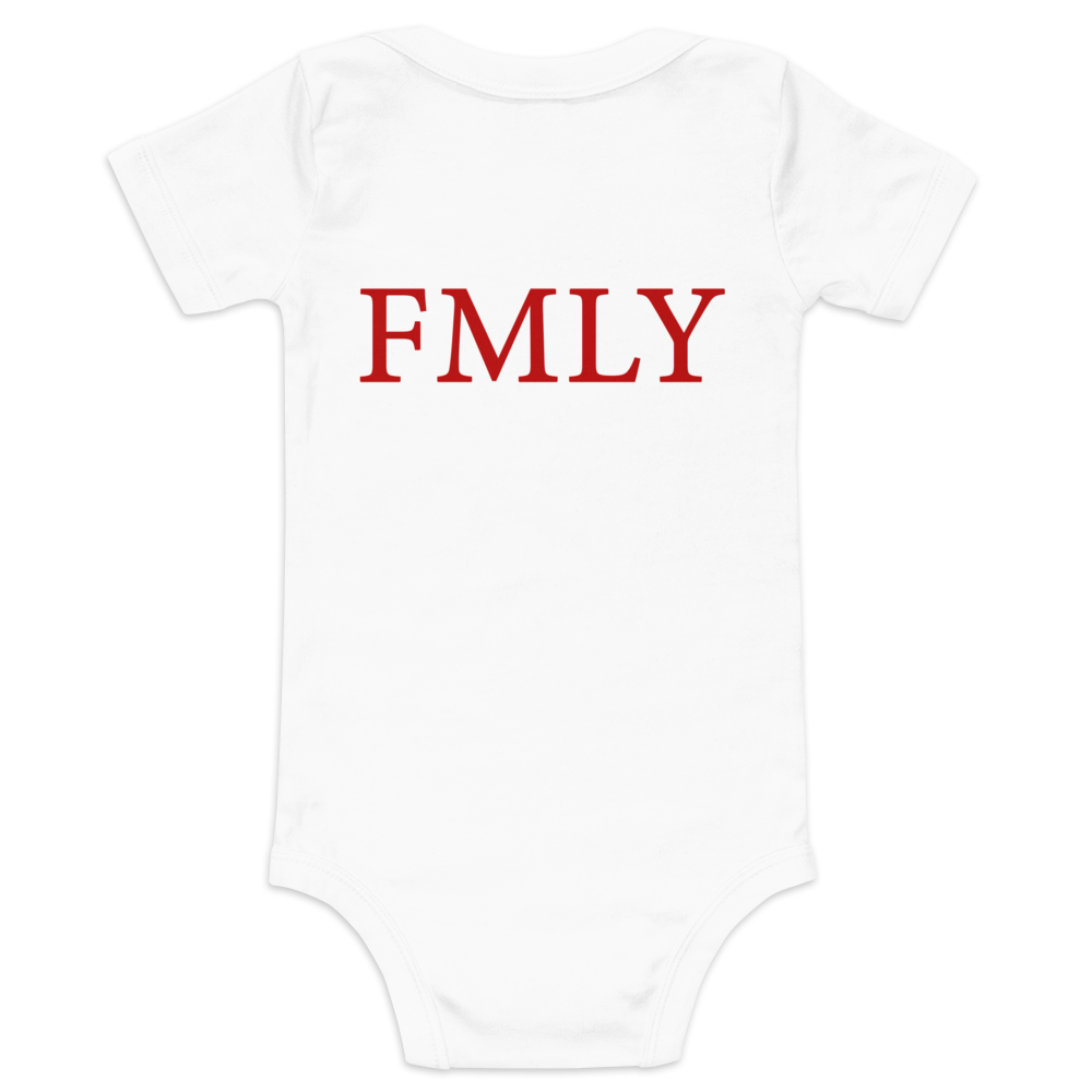 Baby B3rry Red Islandary FMLY Baby short sleeve one piece