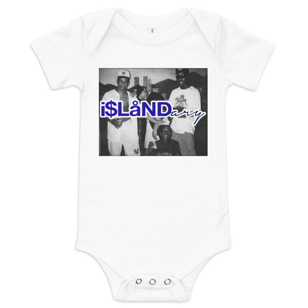 Nightlife Blue Islandary FMLY Baby short sleeve one piece