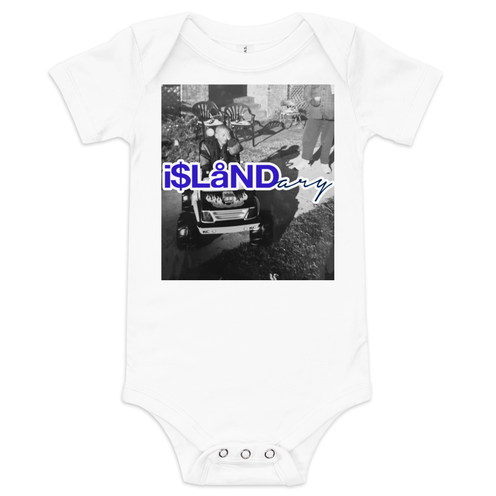 B3rry Big Wheel Blue Islandary FMLY Baby short sleeve one piece