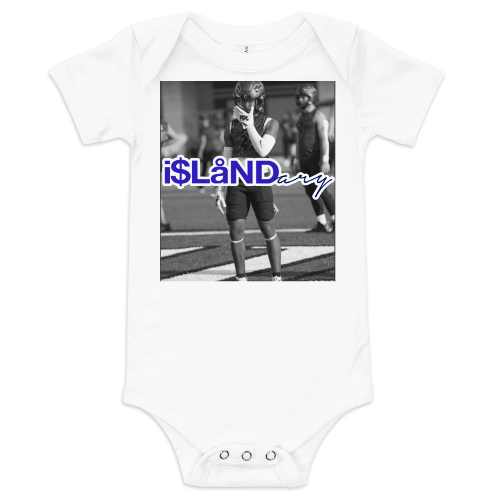 ZP Supercharged Blue Islandary FMLY Baby short sleeve one piece