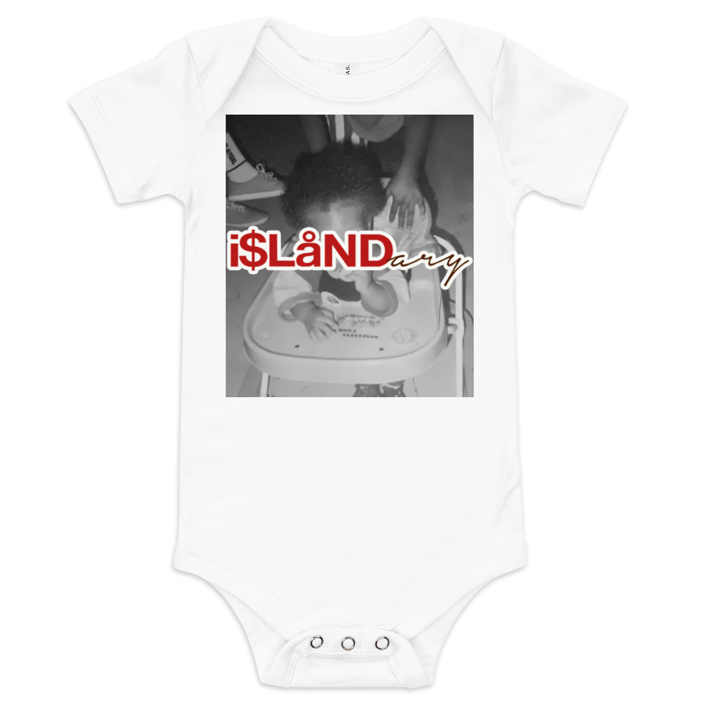 Baby B3rry Red Islandary FMLY Baby short sleeve one piece