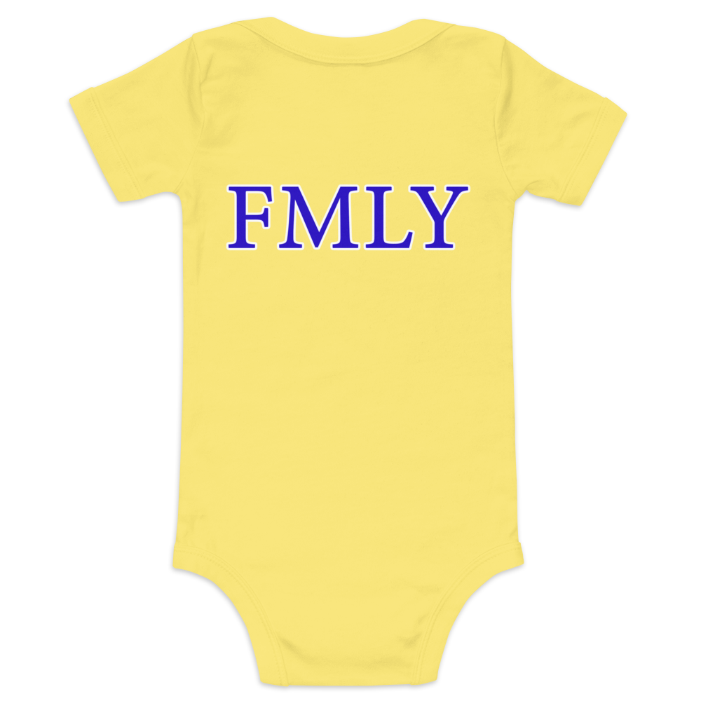 Ground 0 Blue Islandary FMLY Baby short sleeve one piece