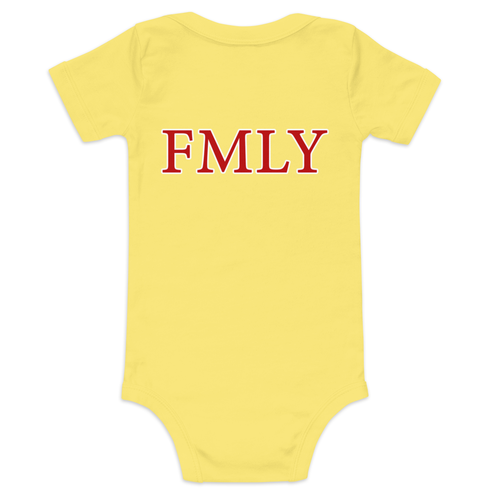 Baby B3rry Red Islandary FMLY Baby short sleeve one piece