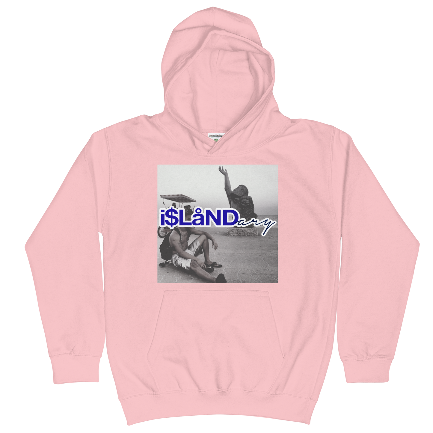 Seawall Blue Islandary FMLY Kids Hoodie