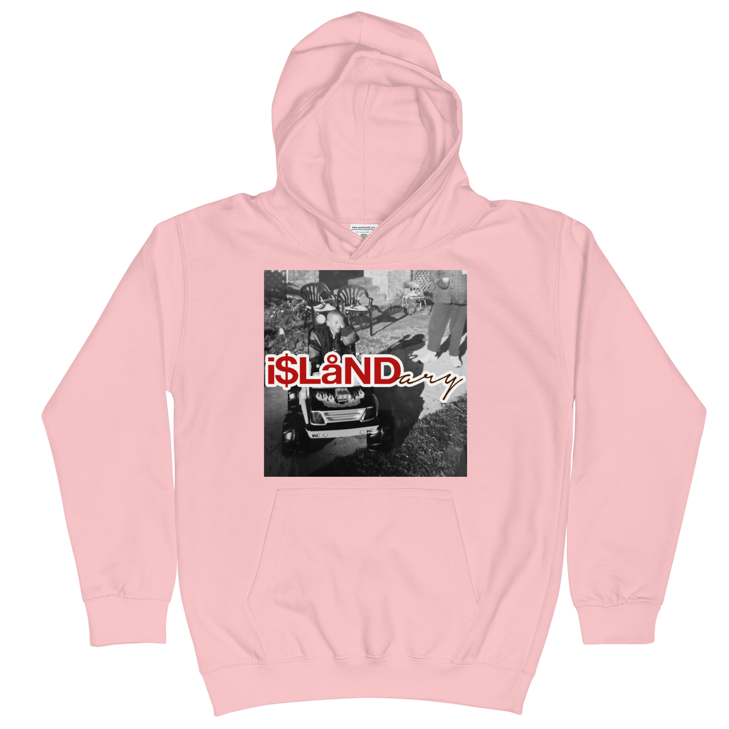 B3rry Big Wheel Red Islandary FMLY  Kids Hoodie