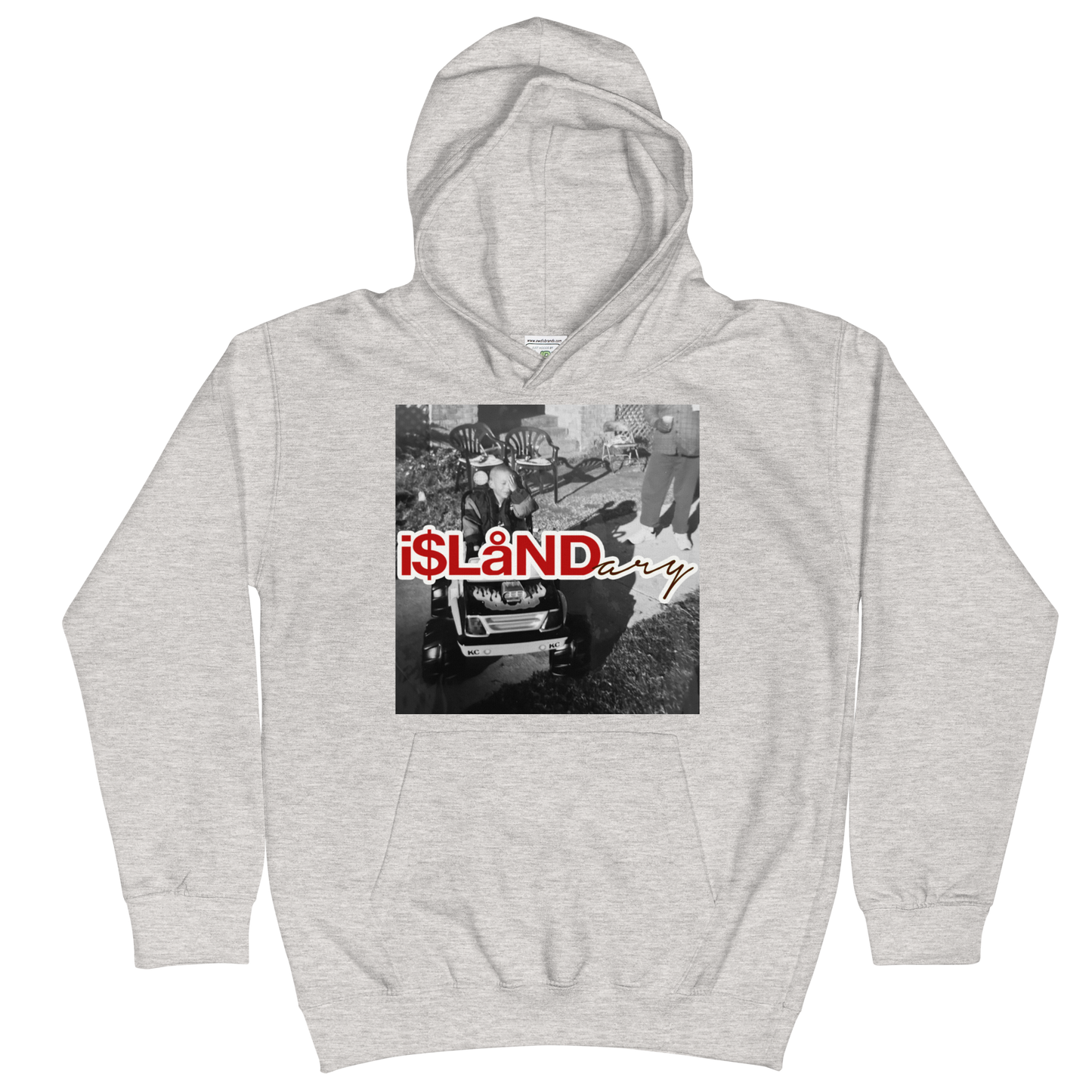 B3rry Big Wheel Red Islandary FMLY  Kids Hoodie