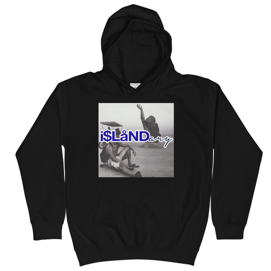 Seawall Blue Islandary FMLY Kids Hoodie