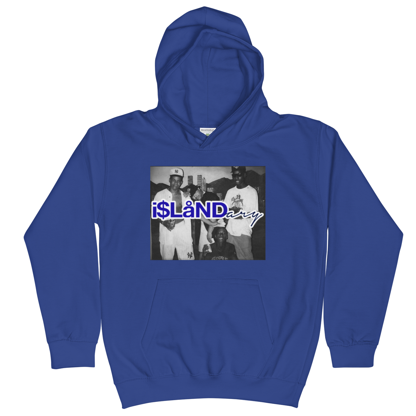 Nightlife Blue Islandary FMLY Kids Hoodie