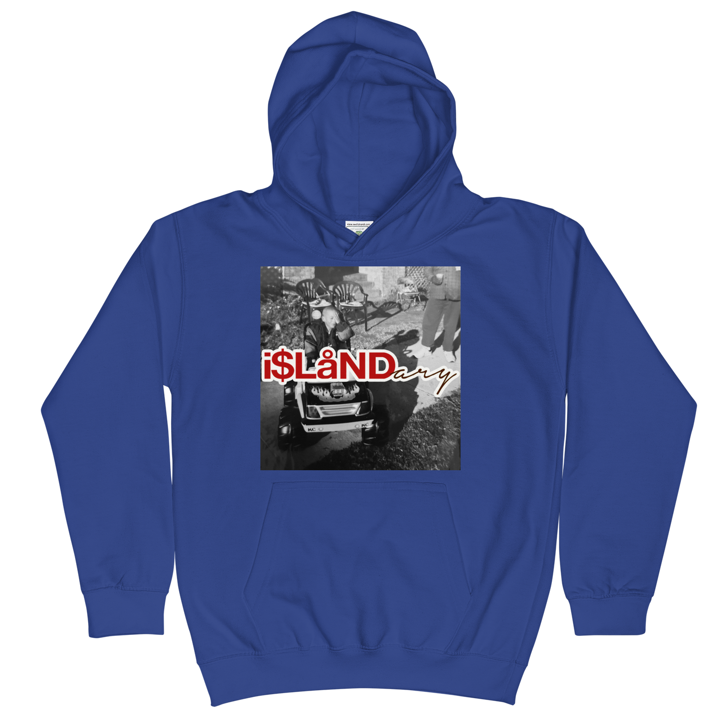 B3rry Big Wheel Red Islandary FMLY  Kids Hoodie