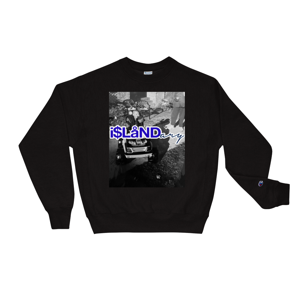 B3rry Big Wheel Blue Islandary FMLY Champion Sweatshirt