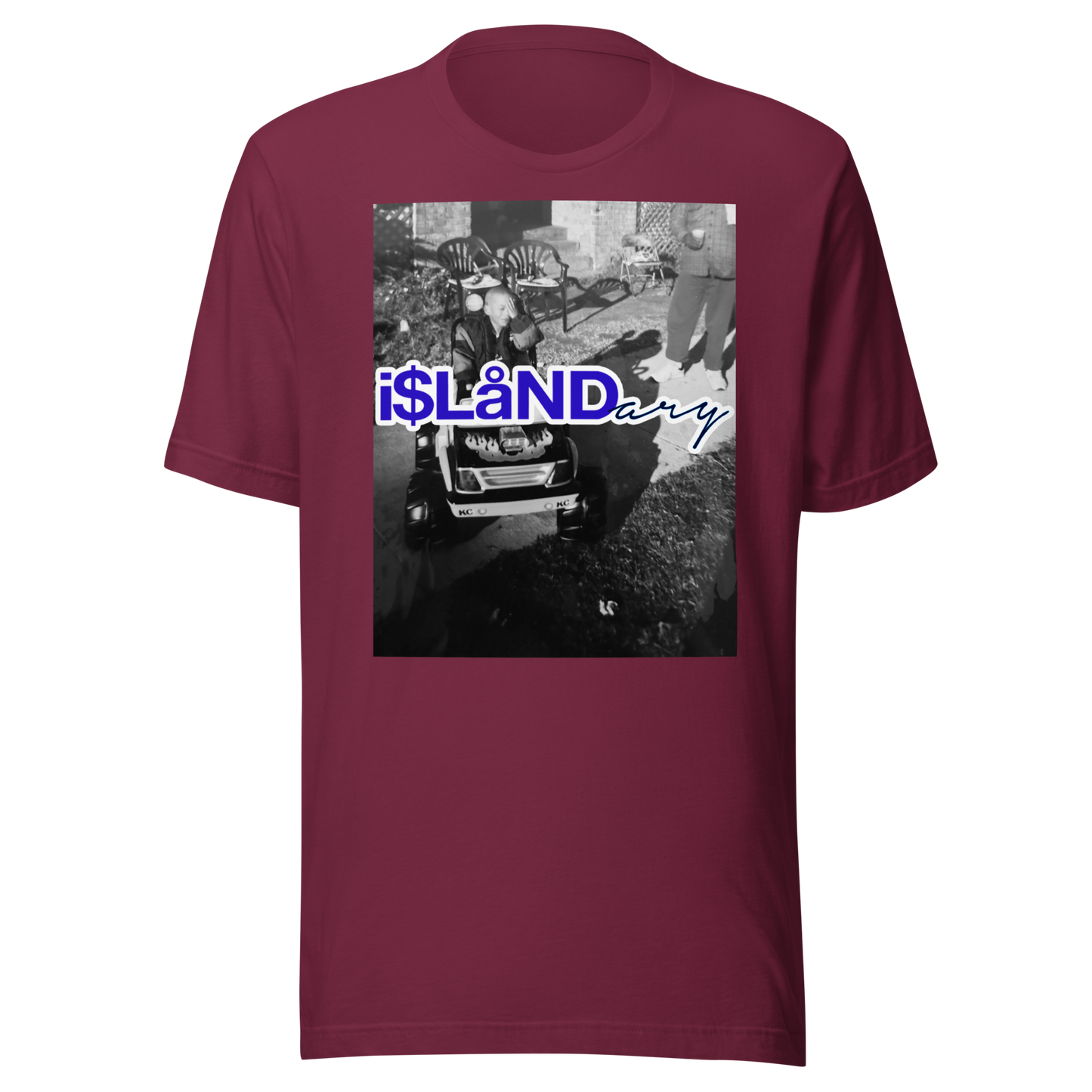 B3rry Big Wheel Blue Islandary FMLY Unisex t-shirt