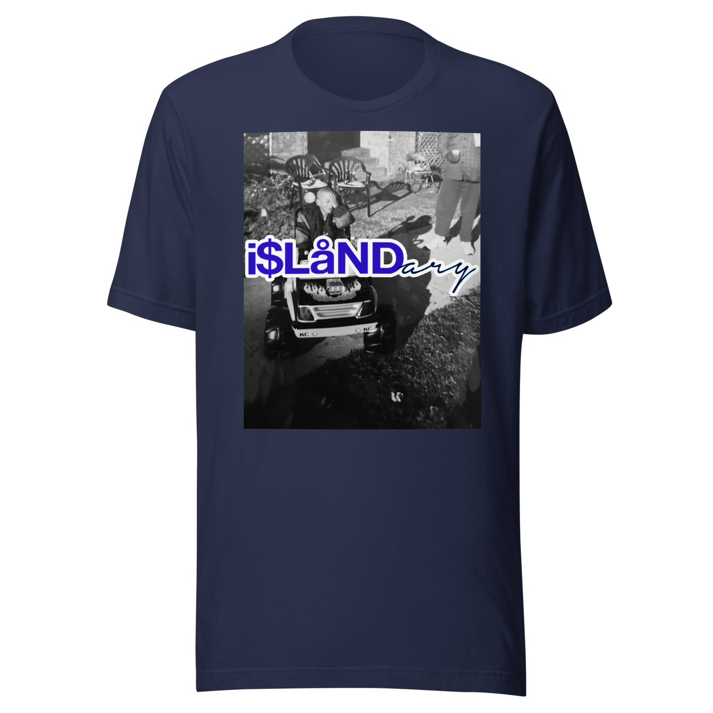 B3rry Big Wheel Blue Islandary FMLY Unisex t-shirt