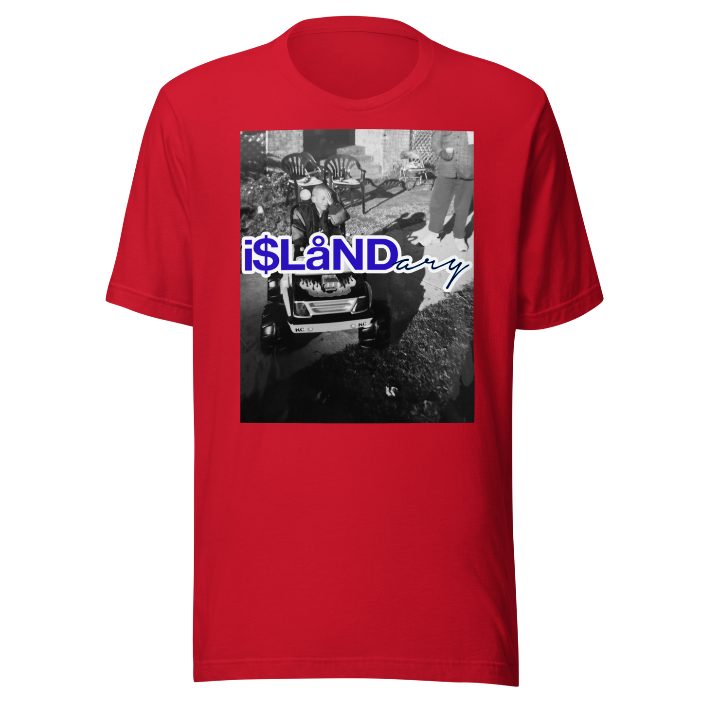 B3rry Big Wheel Blue Islandary FMLY Unisex t-shirt