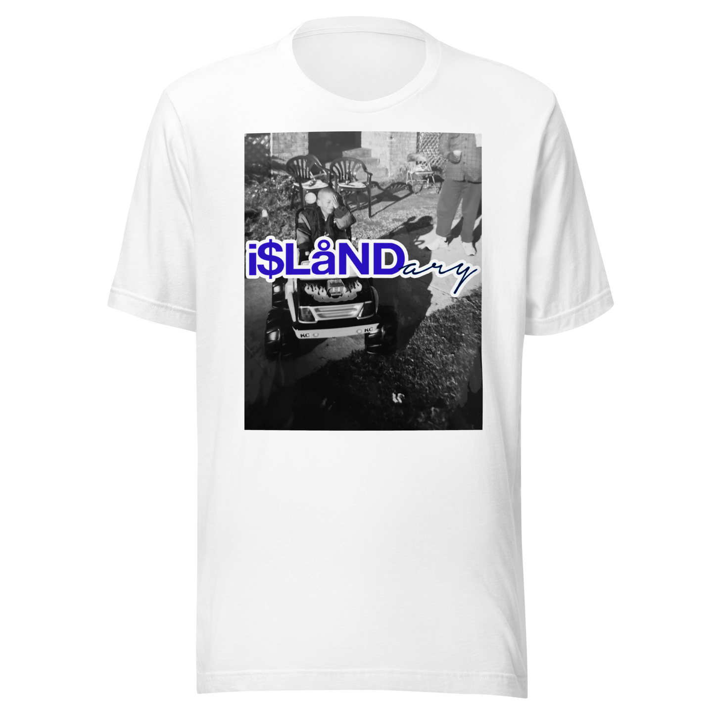 B3rry Big Wheel Blue Islandary FMLY Unisex t-shirt