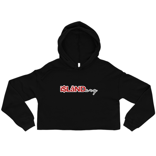 Red Islandary Crop Hoodie