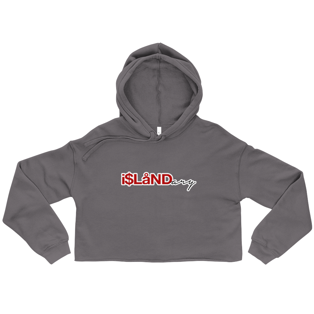 Red Islandary Crop Hoodie