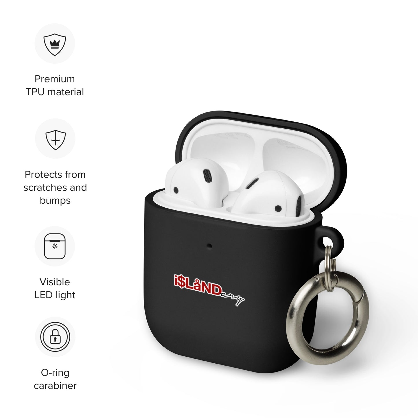 Red Islandary AirPods case