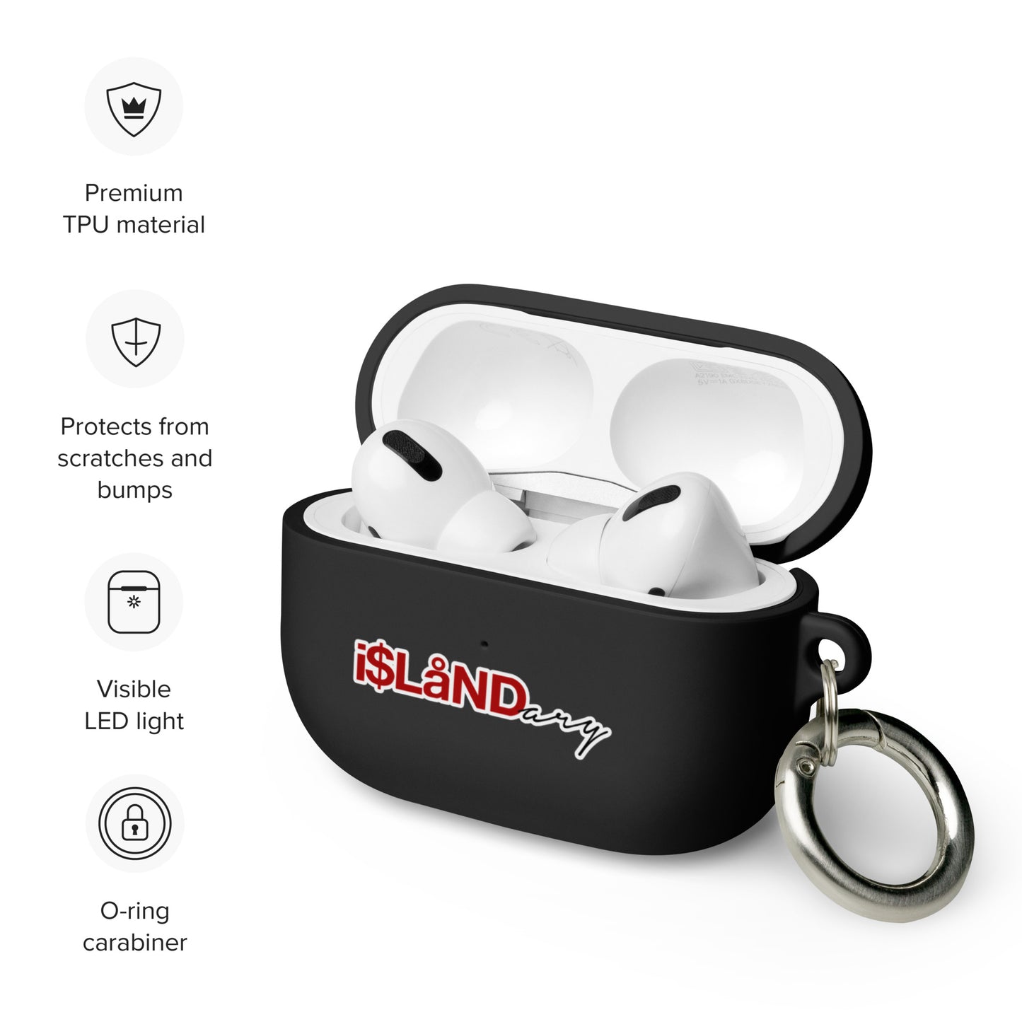 Red Islandary AirPods case