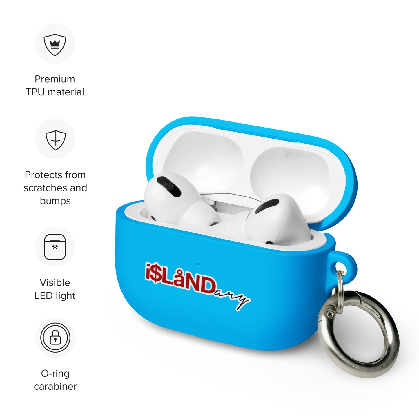 Red Islandary AirPods case