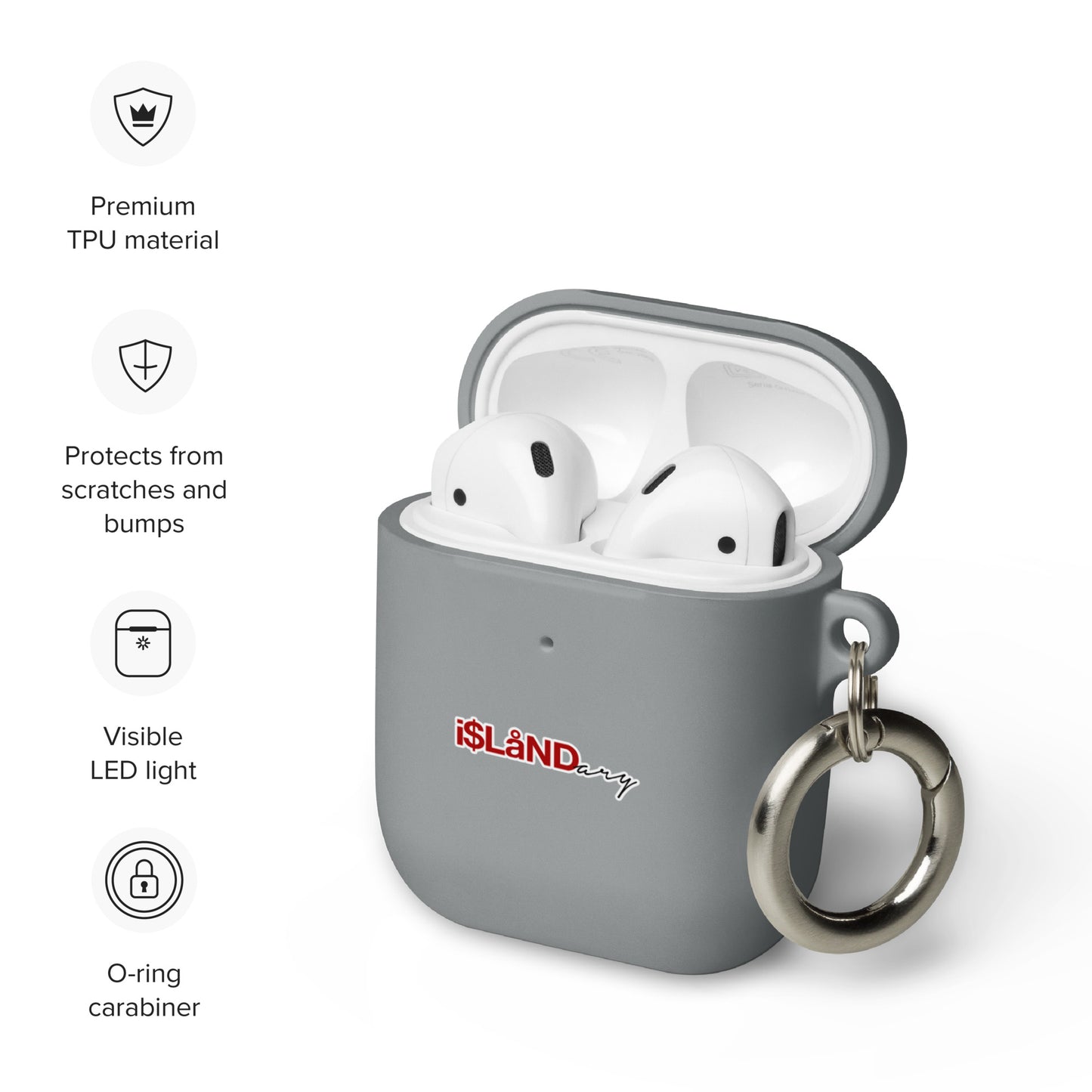 Red Islandary AirPods case