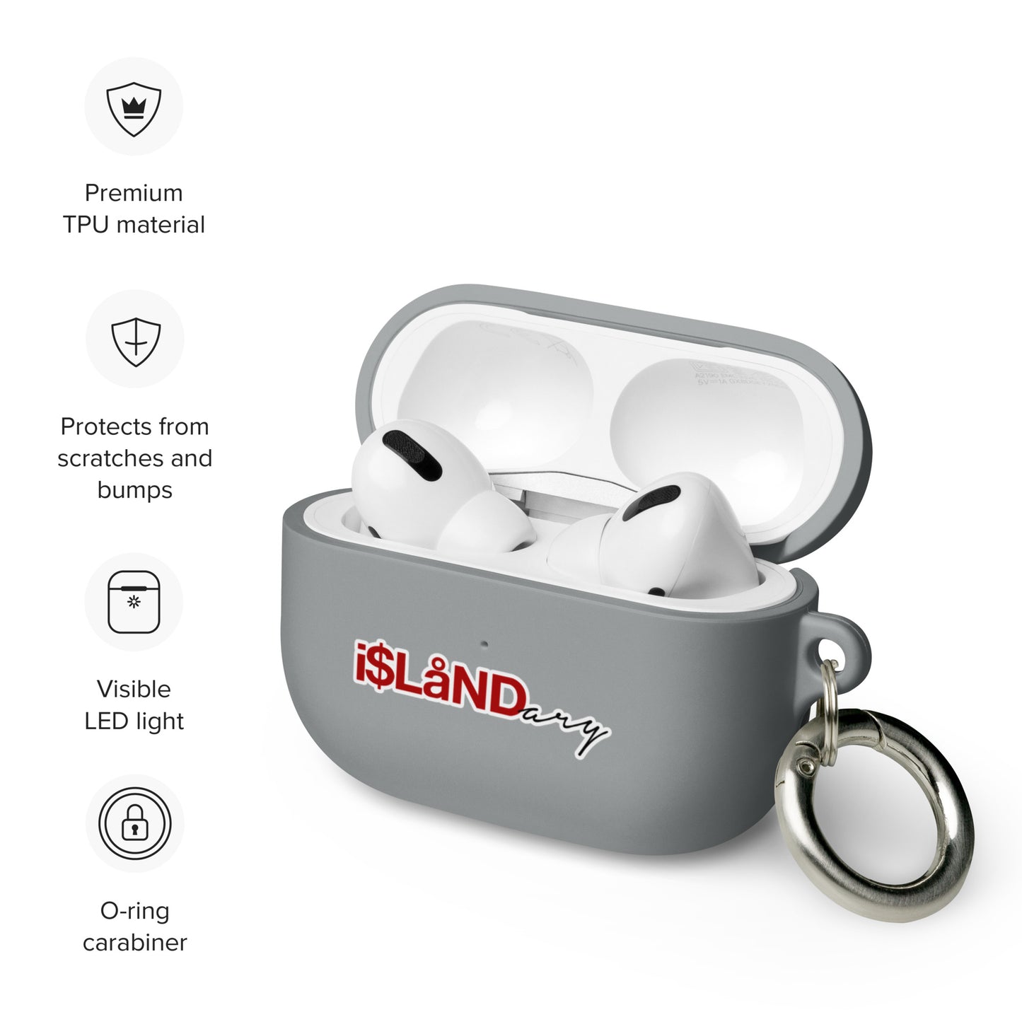 Red Islandary AirPods case