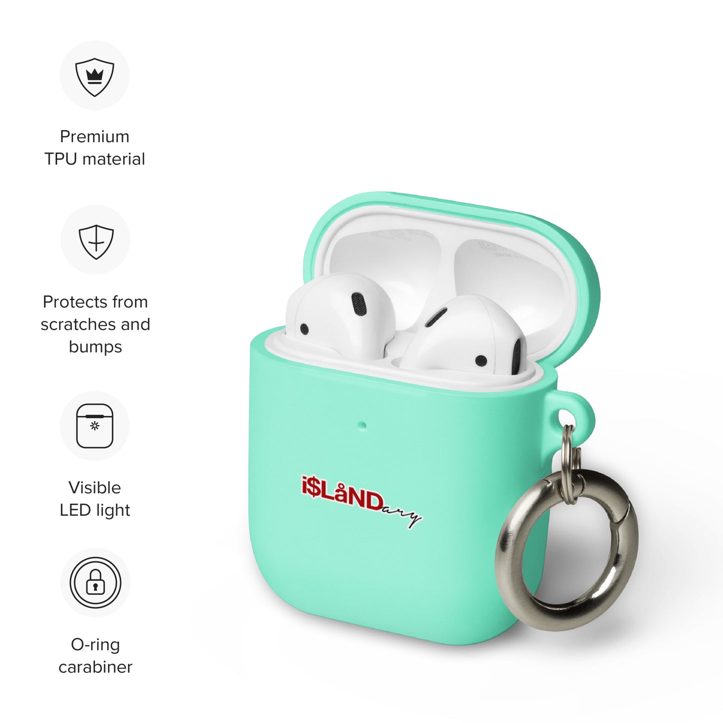 Red Islandary AirPods case