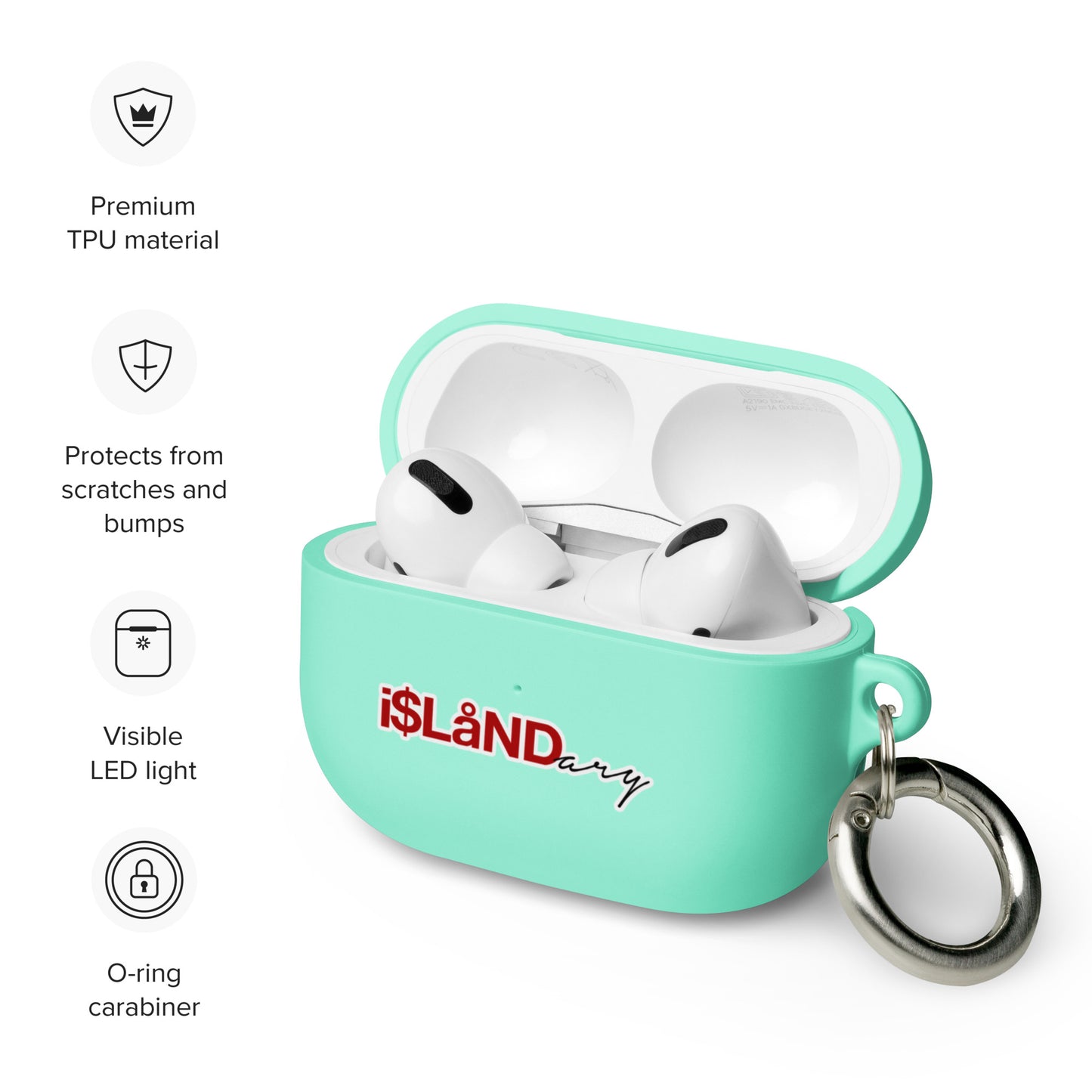 Red Islandary AirPods case