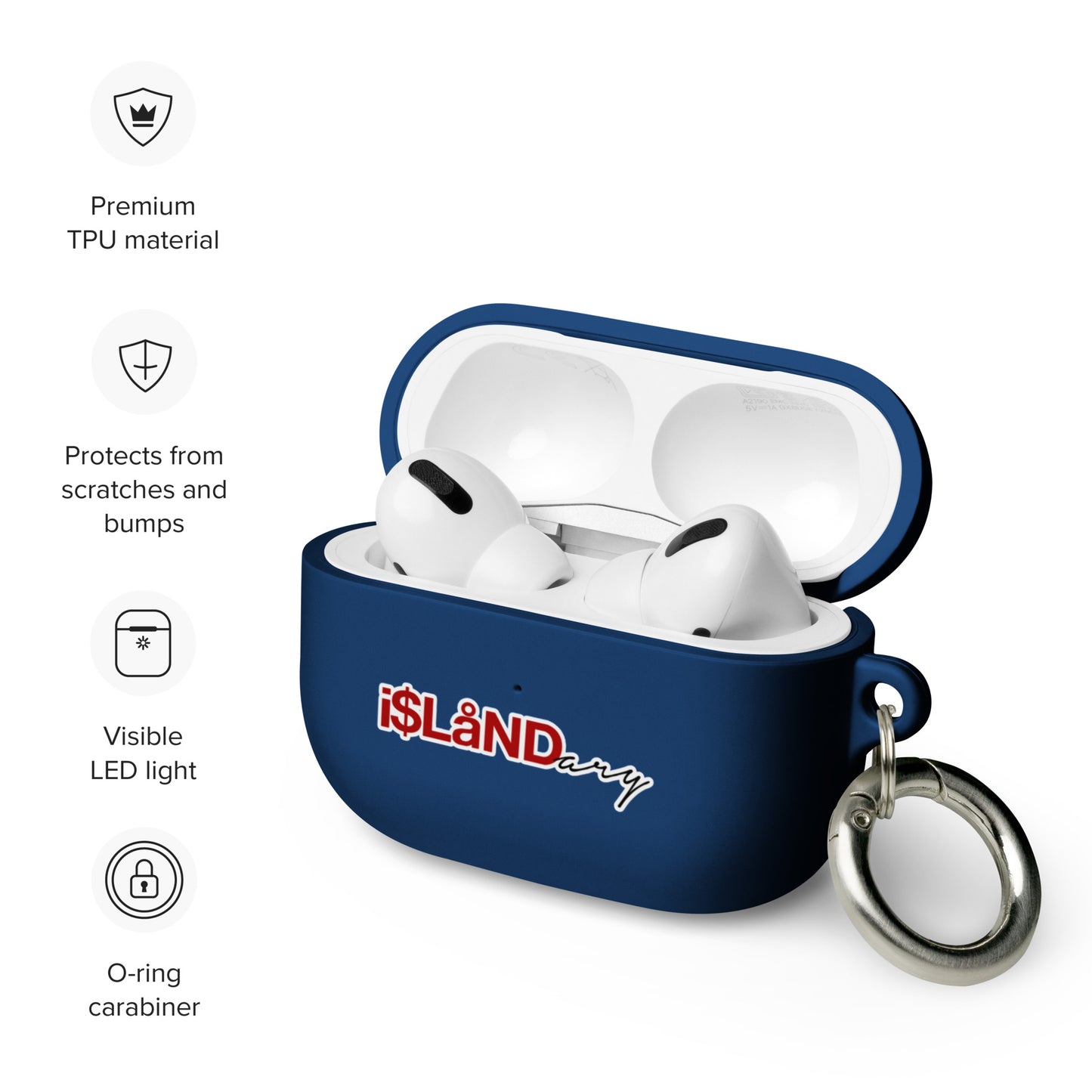 Red Islandary AirPods case