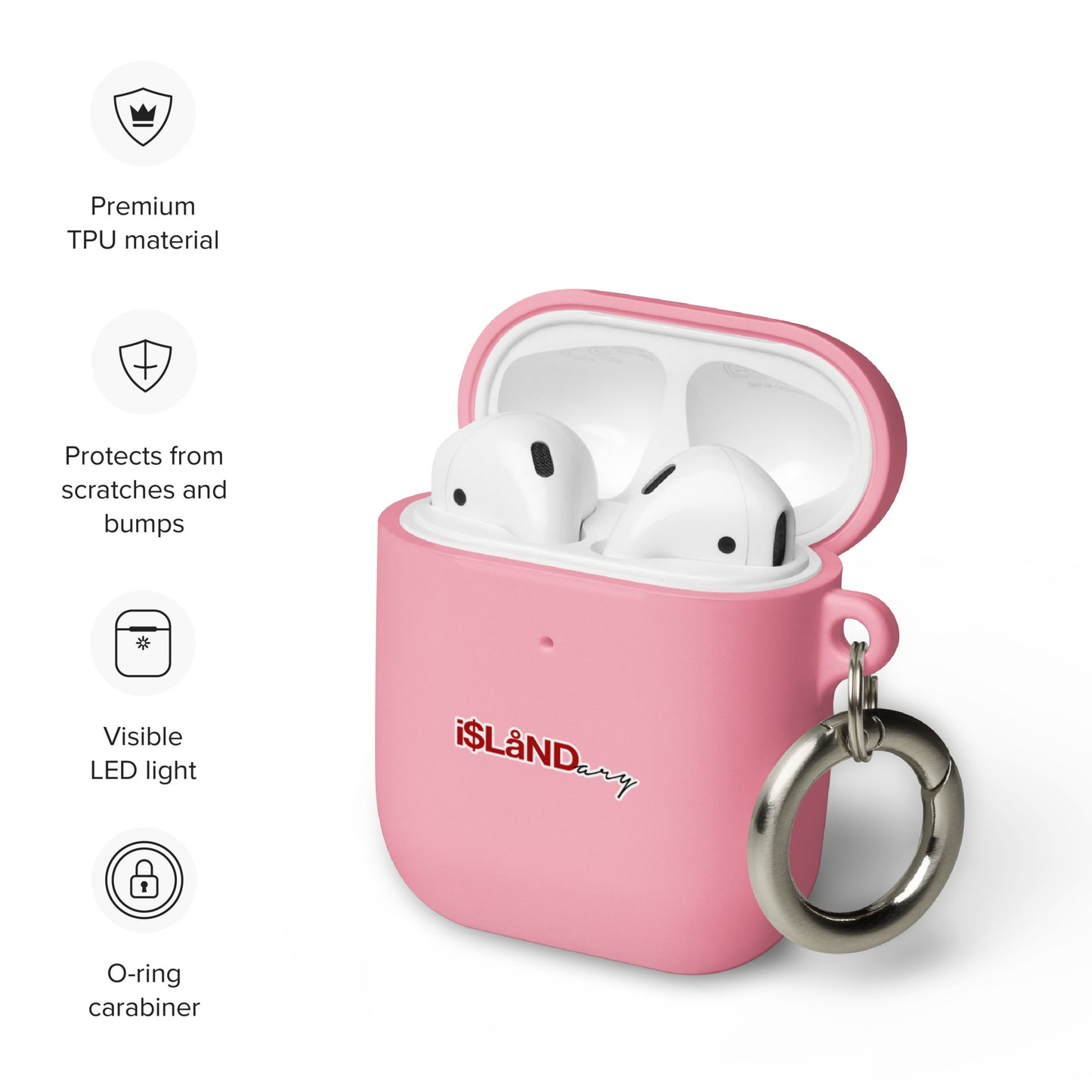 Red Islandary AirPods case